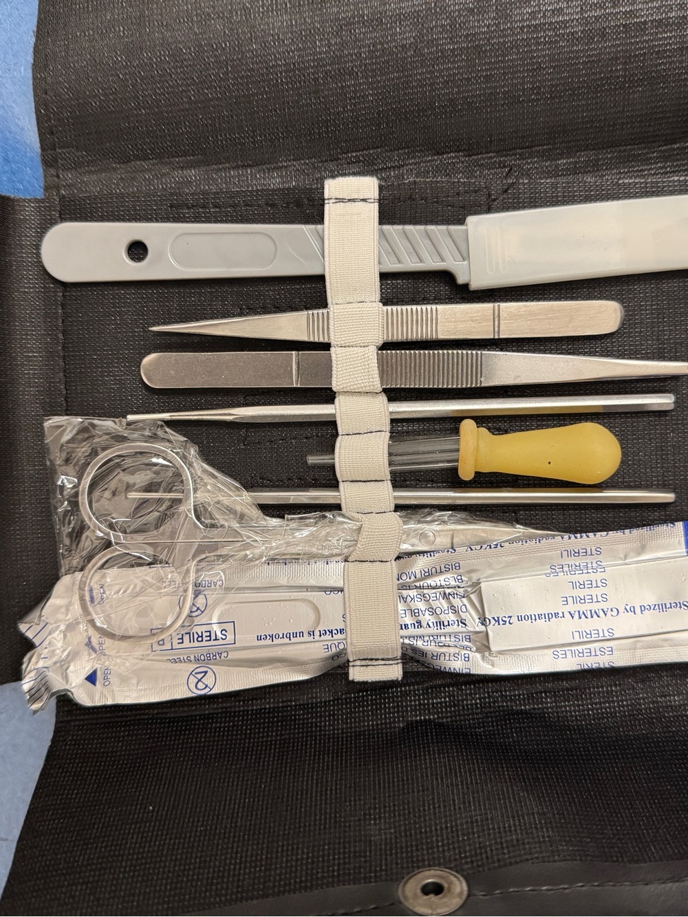 Stainless Steel Precision Tool Kit with Yellow Grip Screwdriver
